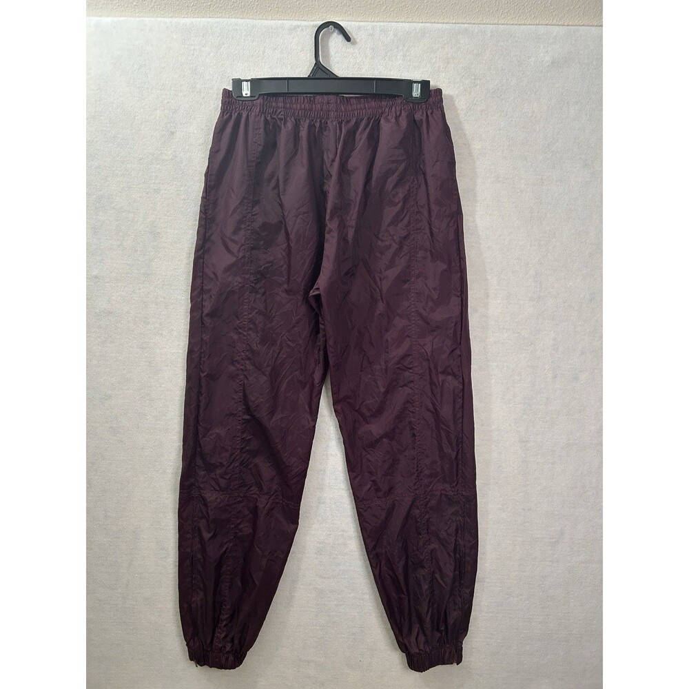 Vintage K Young Track Pants Mens Medium Maroon Burgundy Nylon Windbreaker Swishy